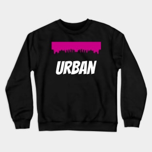 Urban City Skyline in Graffiti Style Trending Men Women Crewneck Sweatshirt